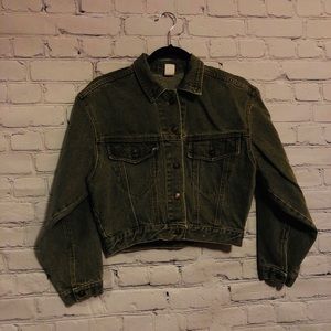 Vintage Green Denim Jacket